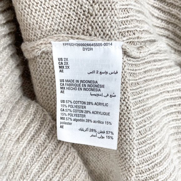 Style & Co. Plus Size Hammock Heather Ruffled Knit Pullover Crewneck Sweater 2X - Picture 9 of 9